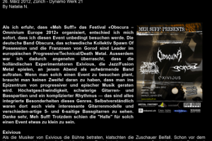 Музыкальный обзор (перевод с русского). Группа Obscura