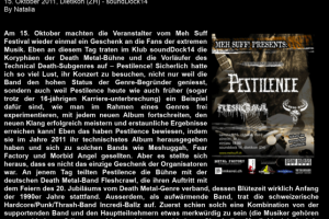 Музыкальный обзор (перевод с русского). Группа Pestilence