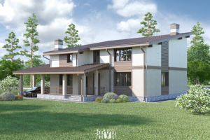 Проект коттеджа с односкатной кровлей