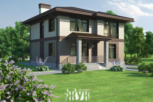 Проект коттеджа из керамических блоков в современном стиле