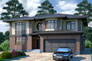 Коттедж из керамических блоков на монолитном каркасе