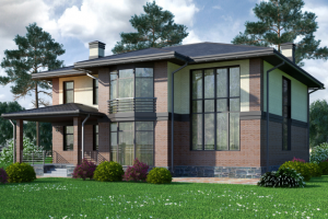 Коттедж из керамических блоков на монолитном каркасе