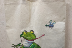 Сумка хлопковая "Лягушка и комар"