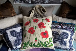 Сумка хлопковая "Маки"