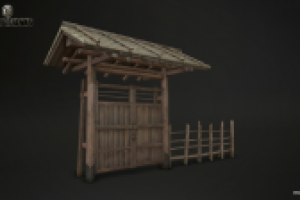 Китайские деревенские ворота. Пропс для World of Tanks