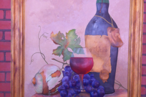 Объемная картина в летнем кафе.