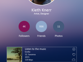 Mobile app UI