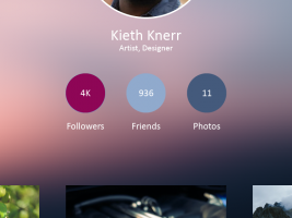 Mobile app UI