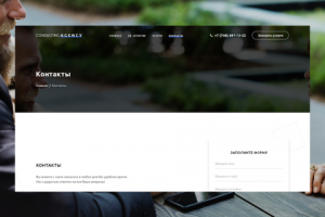 Страница контактов компании "Consulting Agency"