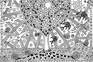 День и ночь. Символьная чернобелая графика