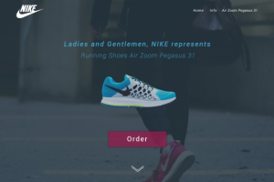 Конкурс на промо-страницу кроссовок Nike "Air zoom pegasus 31"