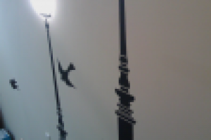 Город. Роспись стен лестницы в таун-хаусе