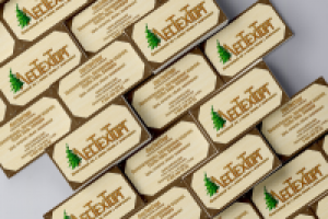 Визитка для компании по переработки леса