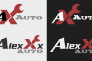 Логотип для автосервиса "AlexXx AUTO"