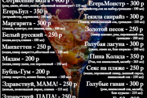 Коктейльная карта