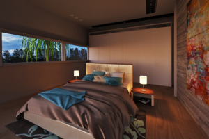 Спальня. Вечернее освещение