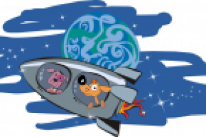 Белка и Стрелка - изображение для футболки