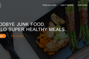 Landing page for food company