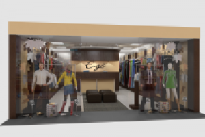 Челябинский ТК,  салон E-GO, перспектива торгового зала. 2010.