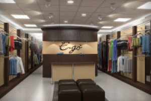 Челябинский ТК,  салон E-GO, перспектива торгового зала. 2010.