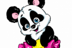 Панда с конфеткой