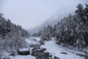 Зимнее утро в горах