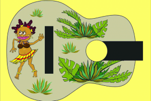 Макет для детской гитары