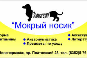Визитка для зоомагазина