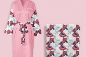 Принт "Рыбки в цветах"