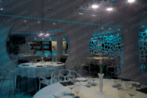 Интерьер кафе в космическом стиле