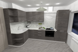 Проект кухонного гарнитура в современном стиле