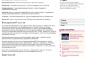 Статья о массаже с большим количеством точных вхождений