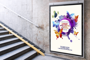 Афиша выставки бабочек