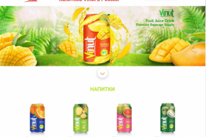 Лендинг по оптовой продаже соков