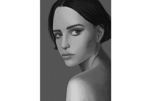 Ч/б портрет по фотографии