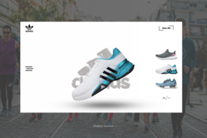 Landing page по продаже фирменных кроссовок Adidas