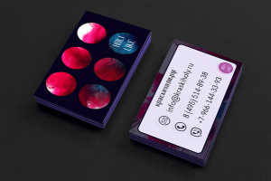 Визитная карточка магазина красок для фестивалей "Holi Like"