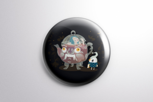 Значок с авторской иллюстрацией