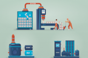 Плакат «Производство молочной продукции» для Danone