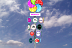 Рекламная стелла у торгового центра "Весна"