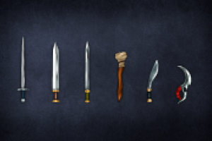 Оружие для онлайн игры.Векторная графика