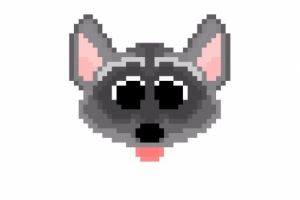Пиксель-арт - Енот