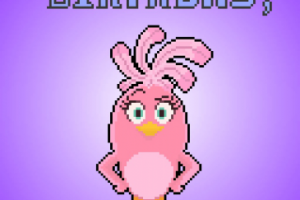 Пиксель-арт - Стелла из мультфильма Angry Birds