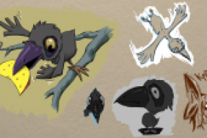 Ворона(персонаж к авторскому мультфильму "Ворона и сыр")