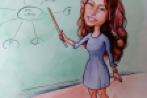 Шарж бумага /акварель