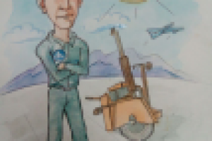 Шарж бумага/акварель