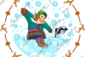 Макеты для тарелок "Народы севера"