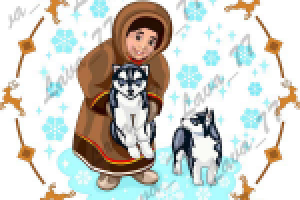 Макеты для тарелок "Народы севера"