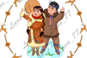 Макеты для тарелок "Народы севера"