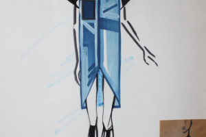 Худ.эскиз женского костюма.